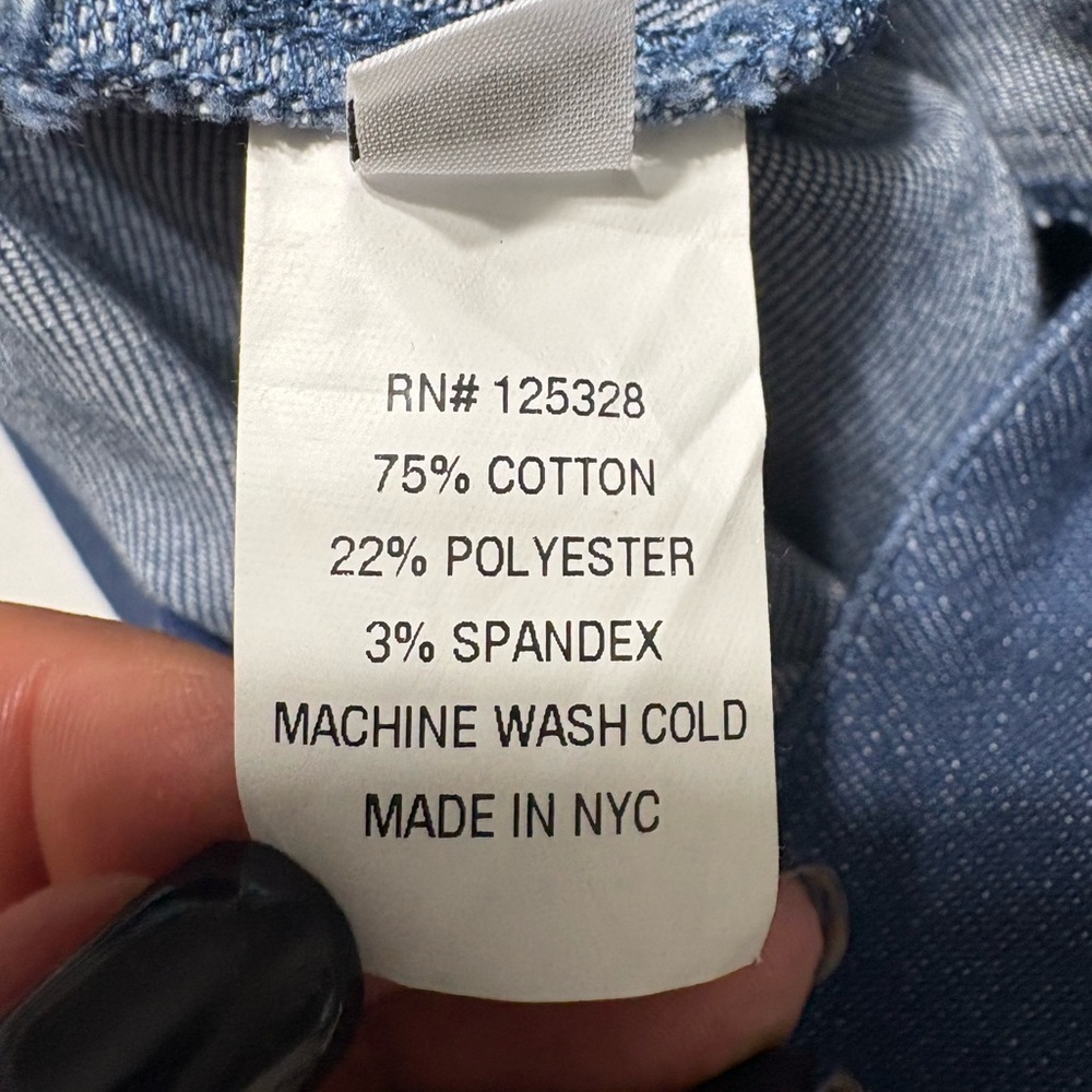 Meg Denim Blue Trousers/Palazzo Wide Leg, Ultra High Rise. Adj. Ankle, Pockets. - Picture 15 of 16
